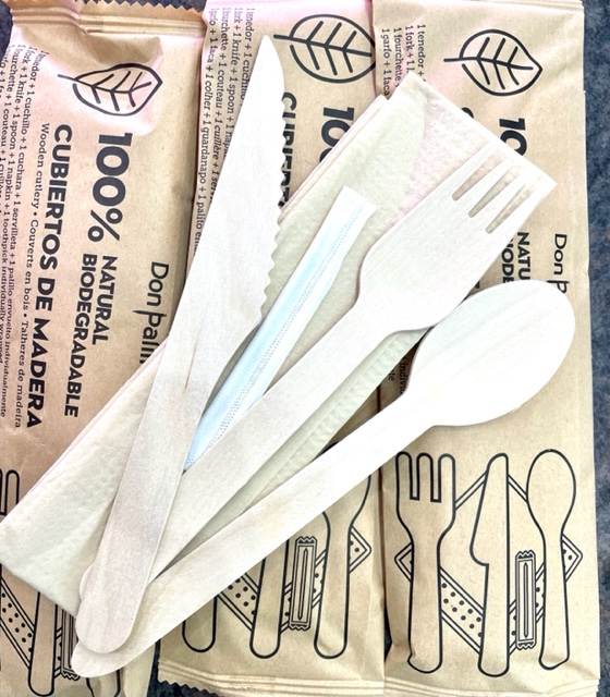 Recycled wooden cutlery